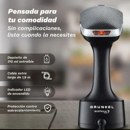 Grunkel Plancha Vertical PV-1600GSO 1600W Depósito 310ml